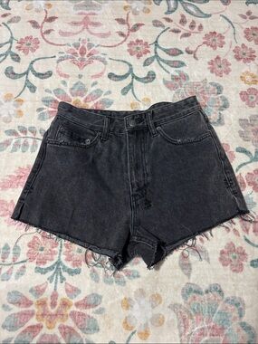 Ksubi Kali Short Phantom Black High-Rise Cutoff Denim Shorts